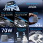 Vention FEXH0-EU Cargador de Pared 2xUSB Tipo-C 1xUSB 70W